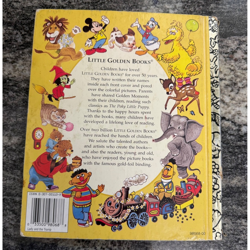 Walt Disney Lady and the Tramp Little Golden Book Vintage 1997 0-307-00113-X - Picture 4 of 4